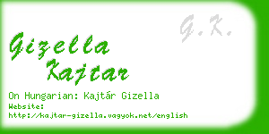 gizella kajtar business card