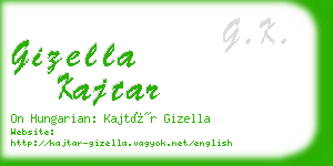 gizella kajtar business card